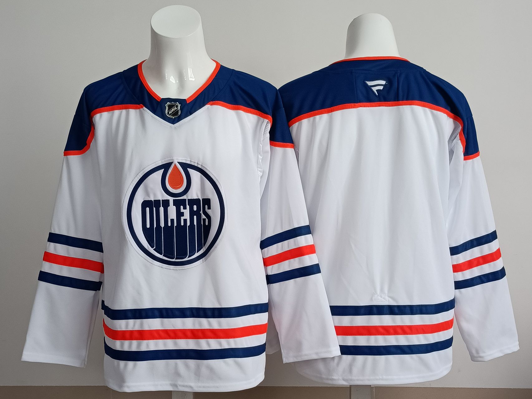 Men 2025 Edmonton Oilers Blank White Fanatics Home Premium NHL Jersey style 1->winnipeg jets->NHL Jersey